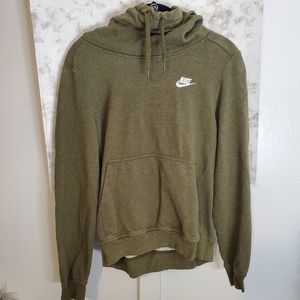 Nike Funnel Neck Green Hoodie Small